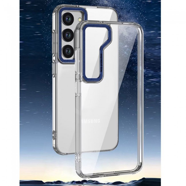 MARGOUN 5 Packs For Samsung Galaxy S23 Clear Case With 2 Screen Protectors and 2 Camera Lens Protectors/Blue