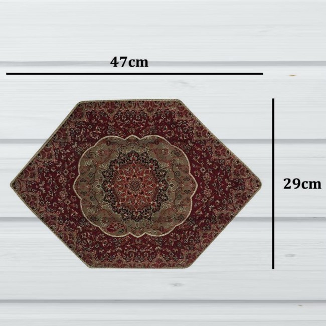 Margoun Persian Handmade Table Cloth with Traditional Pattern - Red