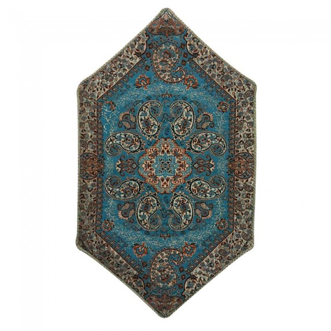 Margoun Persian Handmade Table Cloth with Traditional Pattern - Blue