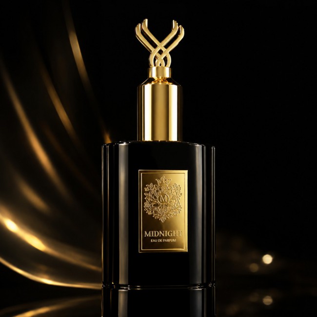 Martini Midnight Eau De Parfum for Men and Women, Premium Long-Lasting Luxury Fragrance, Elegant Black Glass Bottle with Ornate Gold Crown Cap 60ML