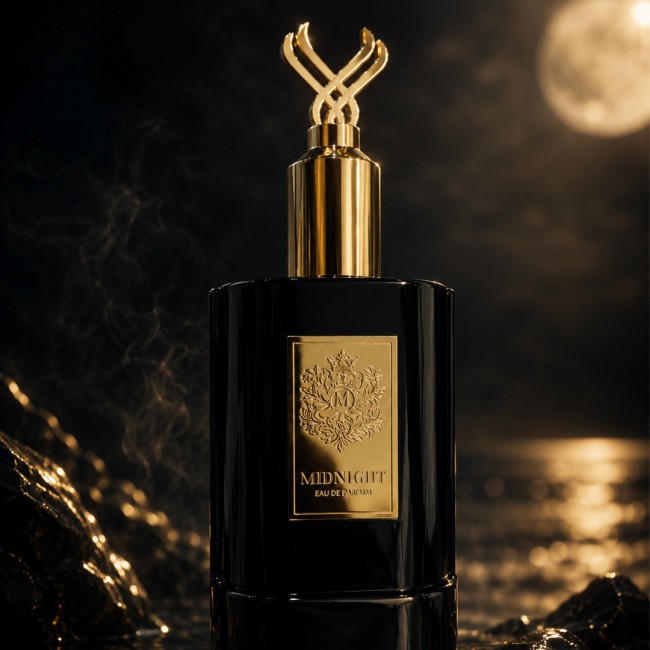 Martini Midnight Eau De Parfum for Men and Women, Premium Long-Lasting Luxury Fragrance, Elegant Black Glass Bottle with Ornate Gold Crown Cap 60ML