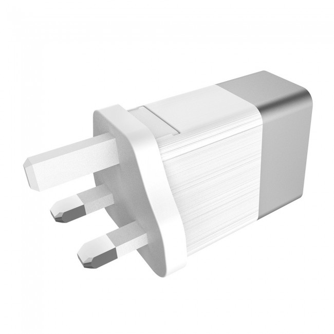 Mcdodo 3-USB Port 3.4A Travel Charger with UK/EU Plug – Black , White