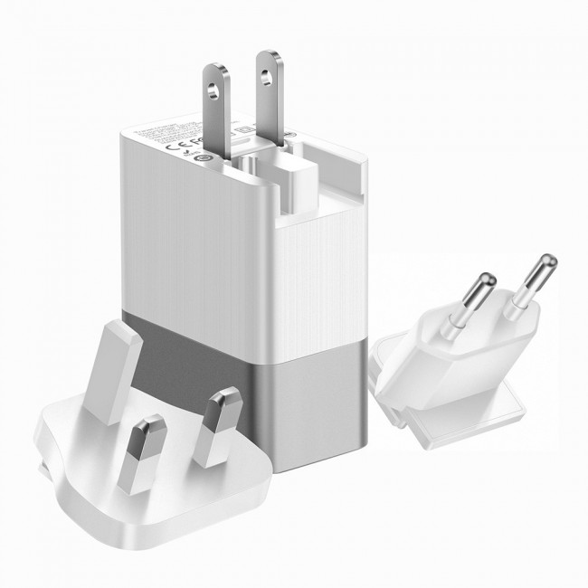 Mcdodo 3-USB Port 3.4A Travel Charger with UK/EU Plug – Black , White