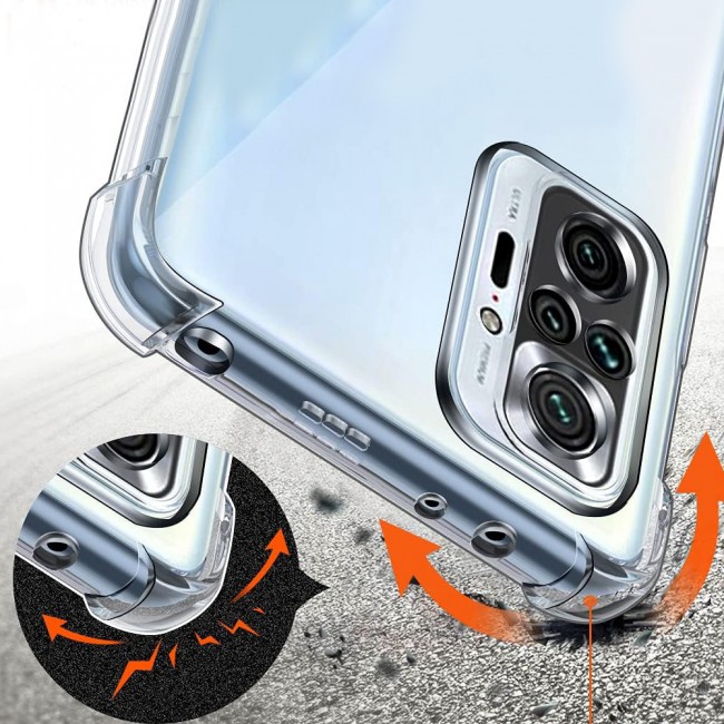CATANES For Xiaomi Redmi Note 10 Pro Case Cover Clear Protective TPU Four Corners Cover Transparent Soft Case