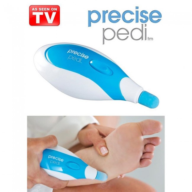 Precise Pedi - Electric Callus Remover, White/Blue