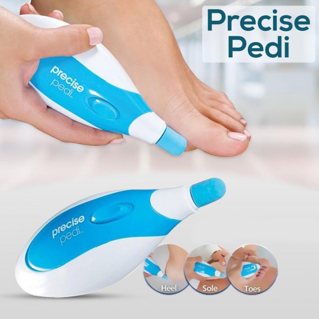 Precise Pedi - Electric Callus Remover, White/Blue