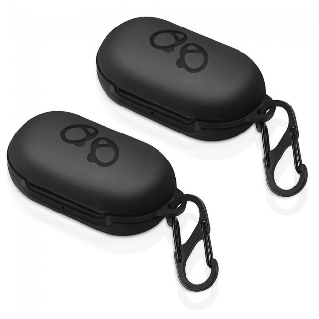 2Pack Margoun Protective Silicone Case for Samsung Galaxy Buds Plus with Carabiner - Black