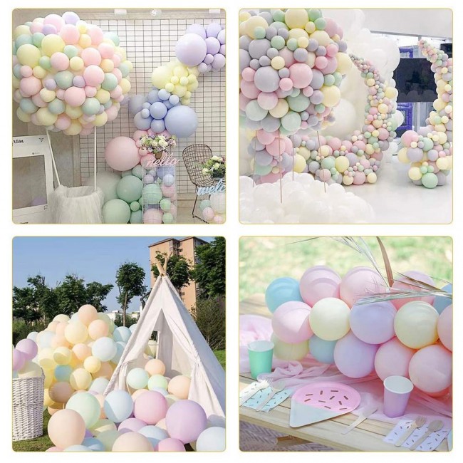 50 Pieces Latex Pastel multicolor Balloons 10-inches