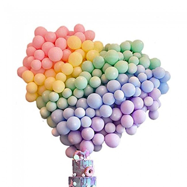 50 Pieces Latex Pastel multicolor Balloons 10-inches