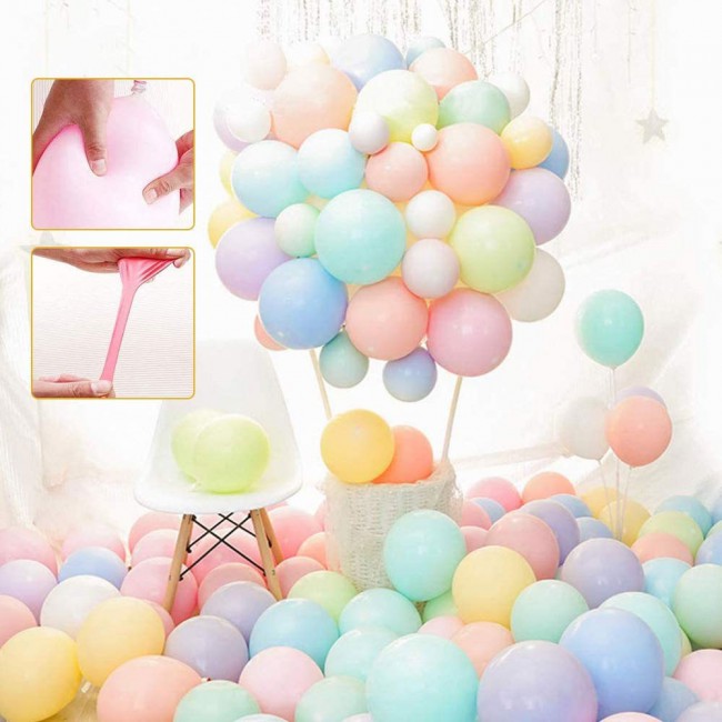 50 Pieces Latex Pastel multicolor Balloons 10-inches