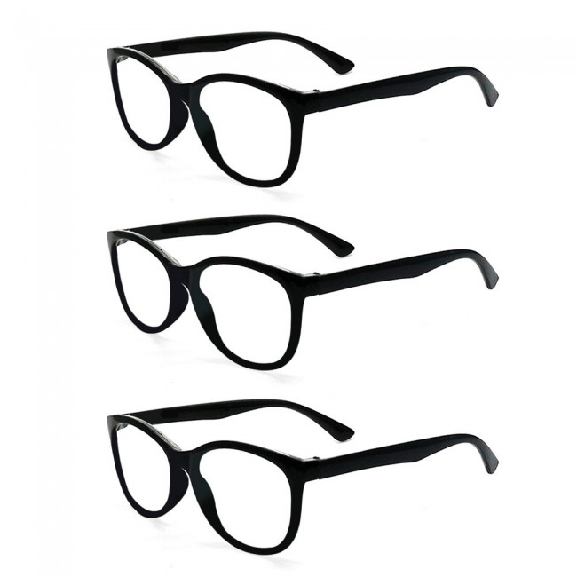 3Pack One Power Readers Auto Focus Unisex Reading Glasses with Adjustable Lens 0.5 – 2.5