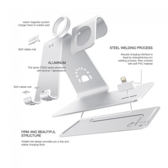 Bestand TI-Mingle 3 in 1 Charging Stand - Silver