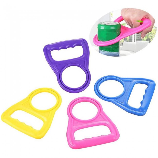 4 Pieces Bottled Water Carry Handle Multicolor