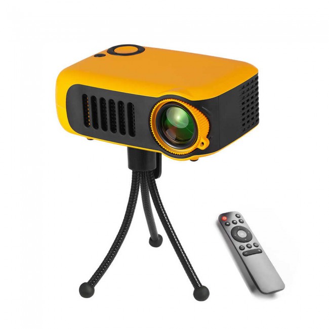 A2000 Mini LED Multimedia LCD Projector - Yellow