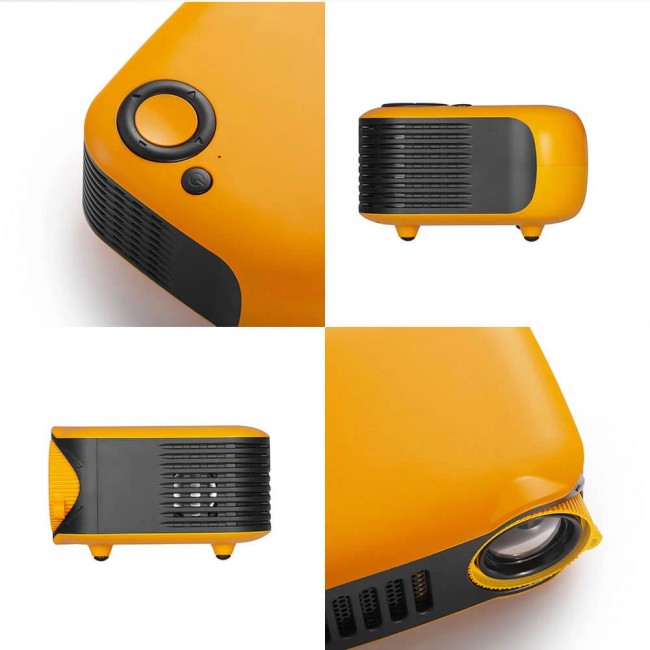 A2000 Mini LED Multimedia LCD Projector - Yellow