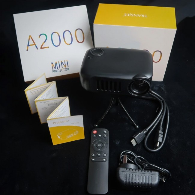 A2000 Mini LED Multimedia LCD Projector - Black
