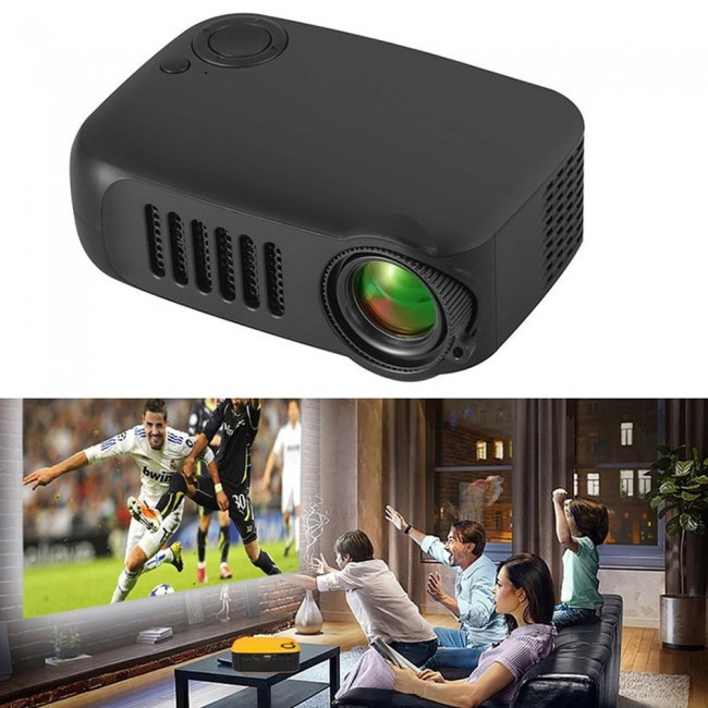 A2000 Mini LED Multimedia LCD Projector - Black