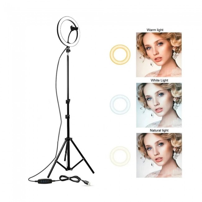 A380 Ring Light with Cell Phone Holder Stand for Live Stream