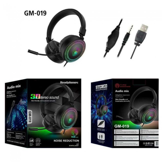 AKZ GM-019 Wired Noise Reduction Gaming Headphone with Mic