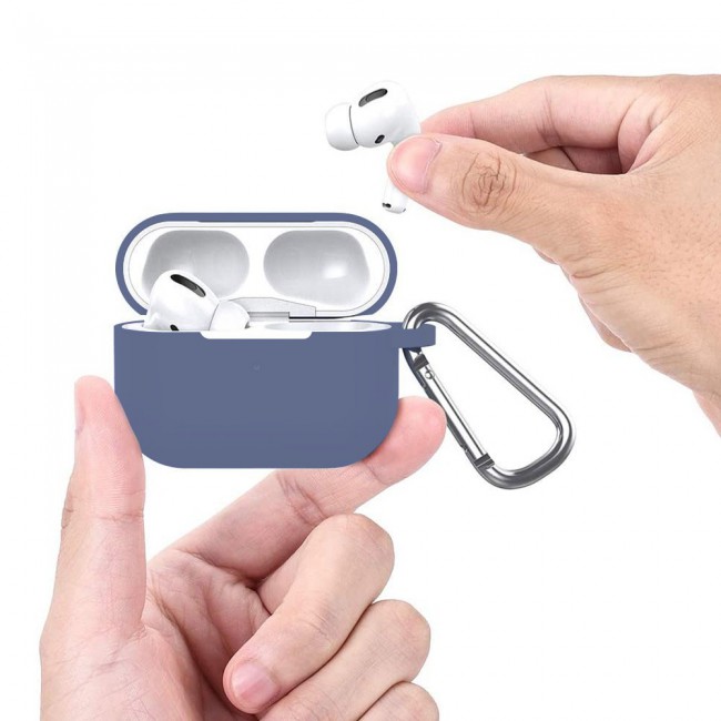 Airpods Pro Silicone Case with Carabiner - Blue