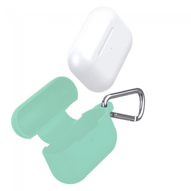 Airpods Pro Silicone Case with Carabiner - Coast Blue