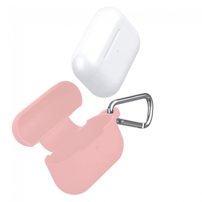 Airpods Pro Silicone Case with Carabiner - Pink