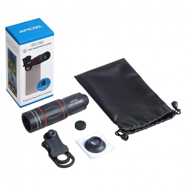 Apexel 18x Optical Telephoto Lens for Smartphones APLT18X