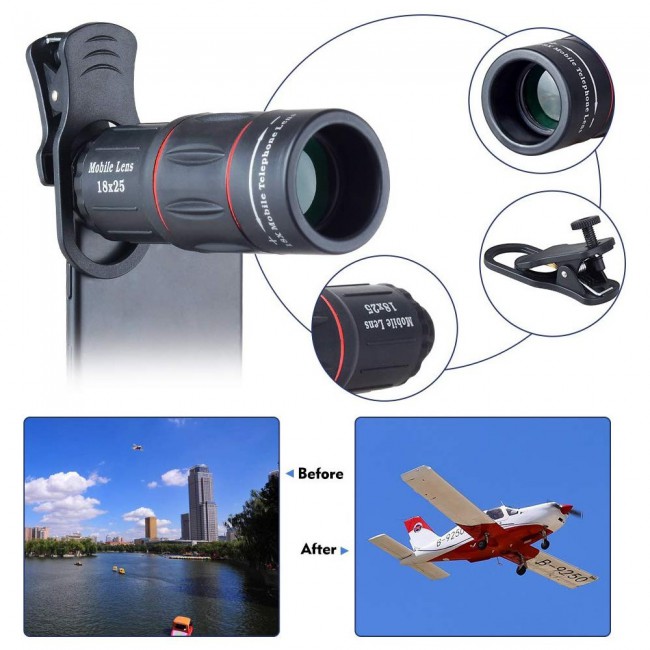 Apexel 18x Optical Telephoto Lens for Smartphones APLT18X