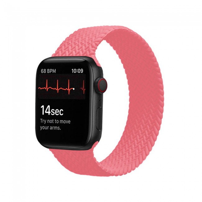 Apple Watch 42-44-45mm Yarn Braided Solo Loop Band Size S Henlein Series by Margoun - Pink 