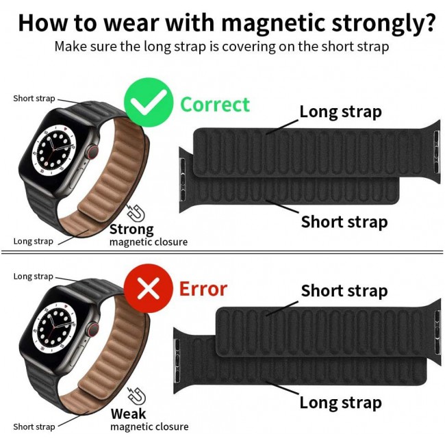 Apple Watch Band Silicone Strap Leather Link Design 38-40-41mm Henlein Series by Margoun - Yellow