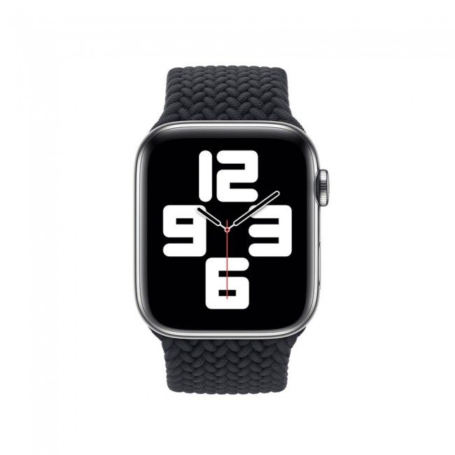 Apple Watch 42-44-45mm Yarn Braided Solo Loop Band Size M Henlein Series by Margoun - Black