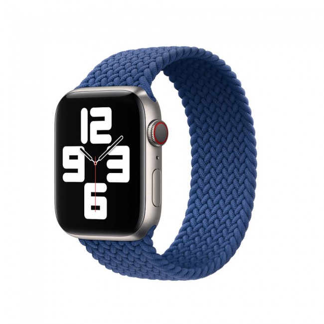 Apple Watch 42-44-45mm Yarn Braided Solo Loop Band Size S Henlein Series by Margoun - Blue