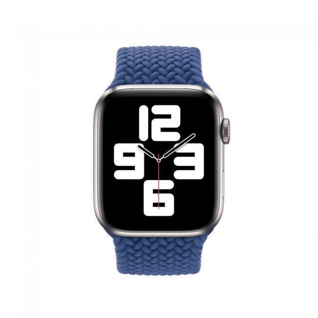Apple Watch 42-44-45mm Yarn Braided Solo Loop Band Size S Henlein Series by Margoun - Blue