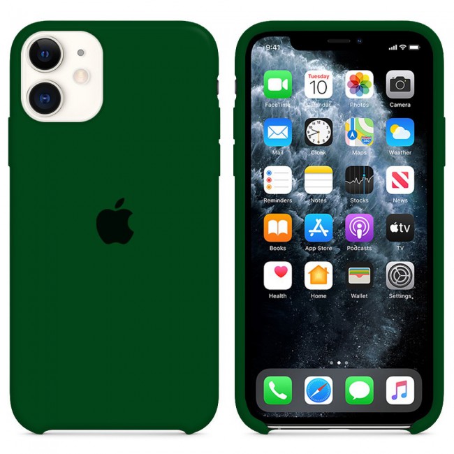 Margoun Silicone Case Cover for Apple iPhone 12 and 12 Pro - Forest Green