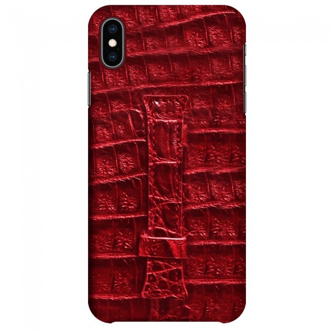 Apple iPhone XS Max Leather Case Cover - Maroon