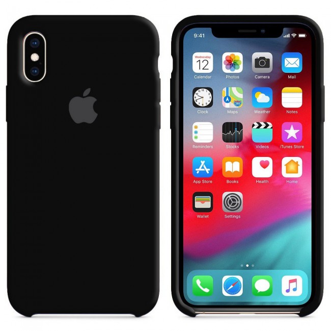 Apple iPhone XS Max Silicone Case Cover - Black