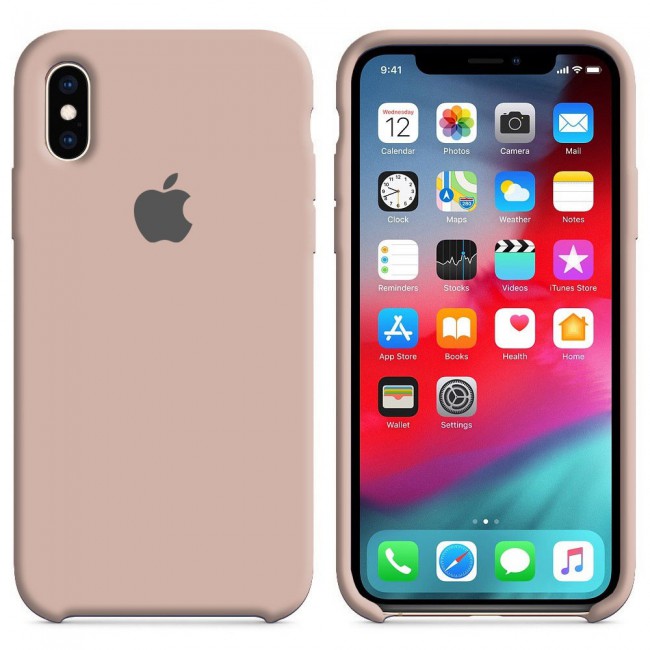 Apple iPhone XS Max Silicone Case Cover - Pink Sand