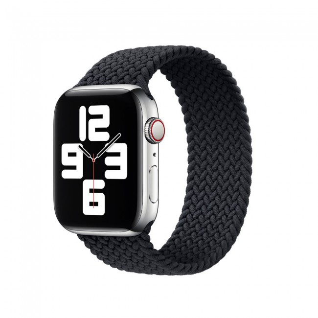 Apple Watch 38-40-41mm Yarn Braided Solo Loop Band Size S Henlein Series by Margoun - Black