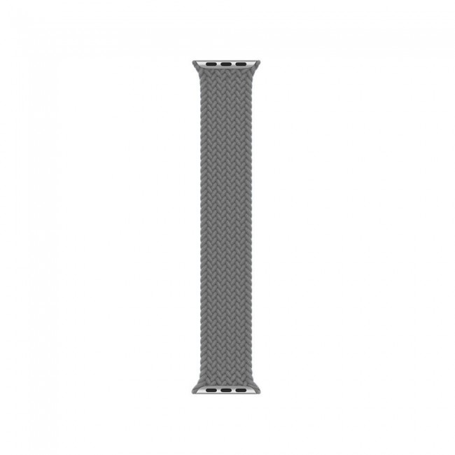 Apple Watch 38-40-41mm Yarn Braided Solo Loop Band Size M Henlein Series by Margoun - Grey