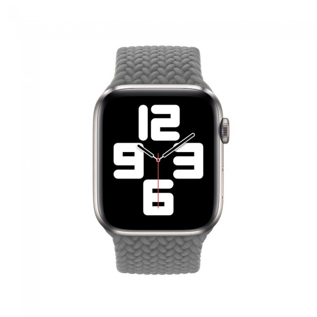 Apple Watch 38-40-41mm Yarn Braided Solo Loop Band Size M Henlein Series by Margoun - Grey