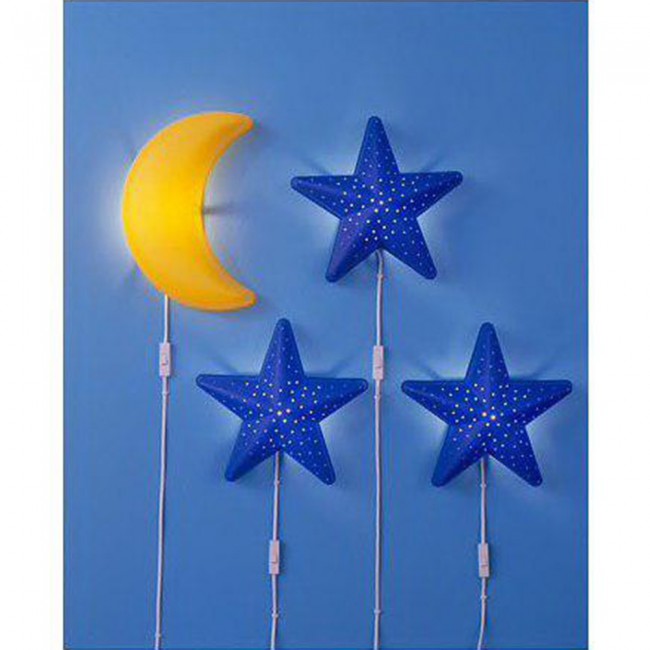 Blue Star LED Night Light Bedroom Decorative Wall Lamp (UFE)