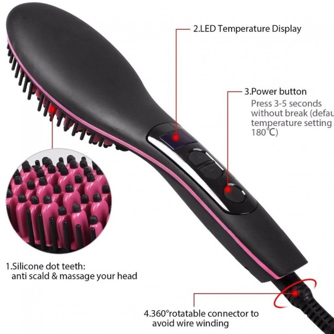 Ceramic Hair Straightening Brush