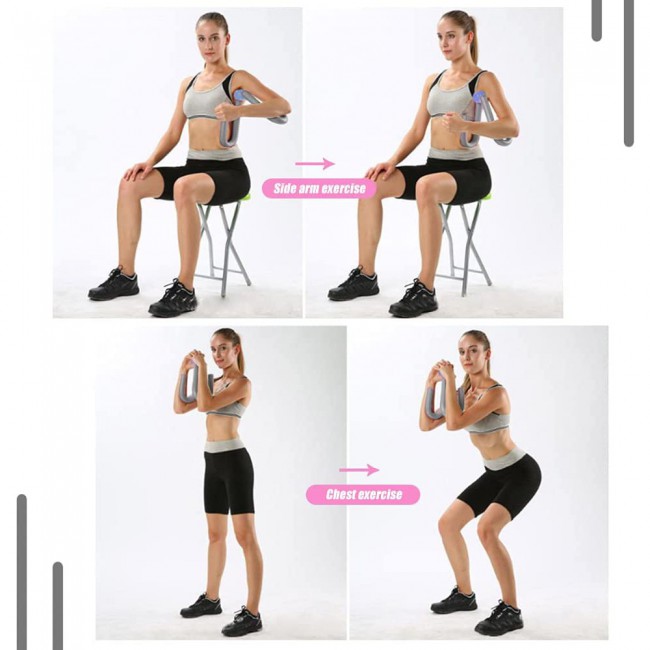Leg Exercise Leg Thigh Butt Arm Toner and Trimmer Home Fitness - Grey