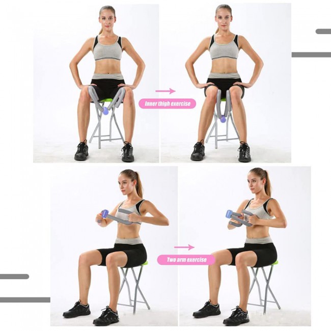 Leg Exercise Leg Thigh Butt Arm Toner and Trimmer Home Fitness - Grey