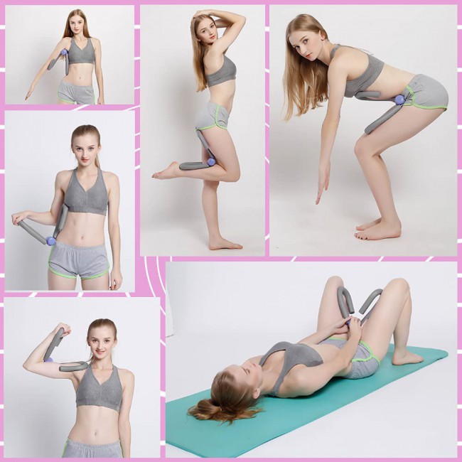 Leg Exercise Leg Thigh Butt Arm Toner and Trimmer Home Fitness - Grey