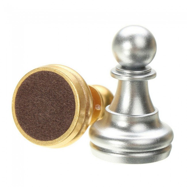 Magnetic Folding Chess Game with Silver and Gold Pieces – International Version