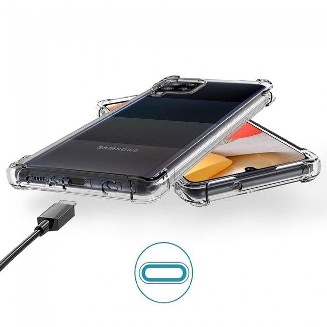 Samsung Galaxy A42 5G - Clear TPU Gorilla Cover with 3D Tempered Screen Protector