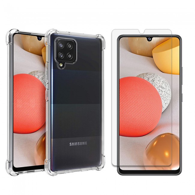 Samsung Galaxy A42 5G Gorilla Cover with Tempered Screen Protector - Clear