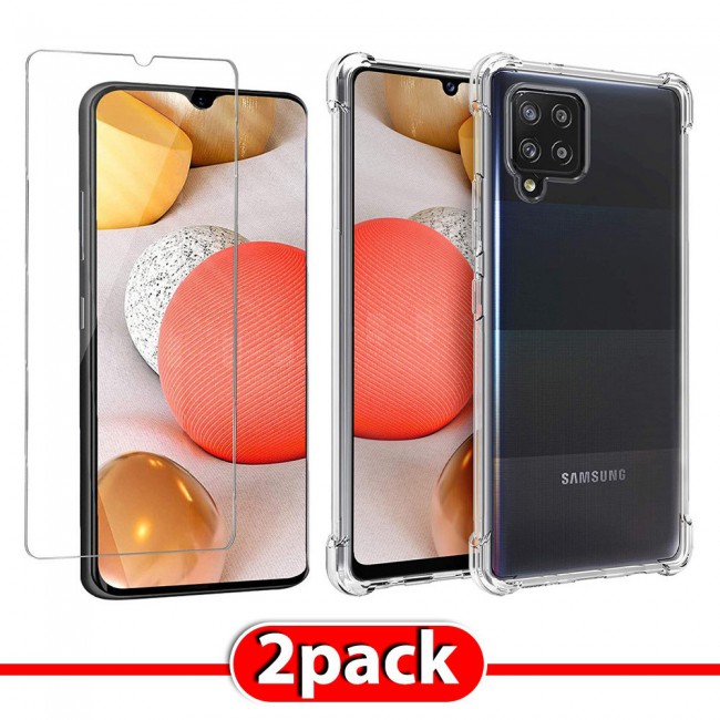 Samsung Galaxy A42 5G Gorilla Cover with Tempered Screen Protector - Clear