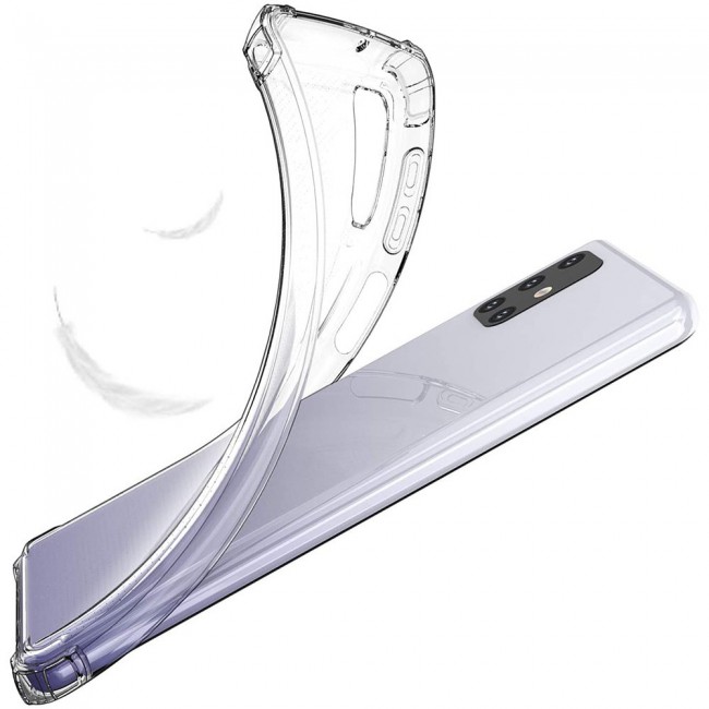 Galaxy M31s Soft Clear TPU Case Cover Gorilla with 3D Tempered Glass Screen Protector